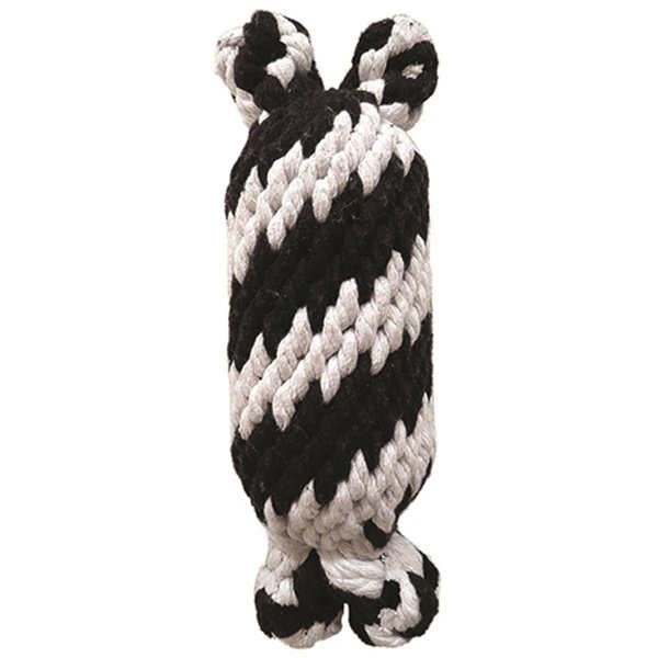 Fancy Feline Large Super Braided Rope Man with Squeaker Dog Toy 9 in FA17610